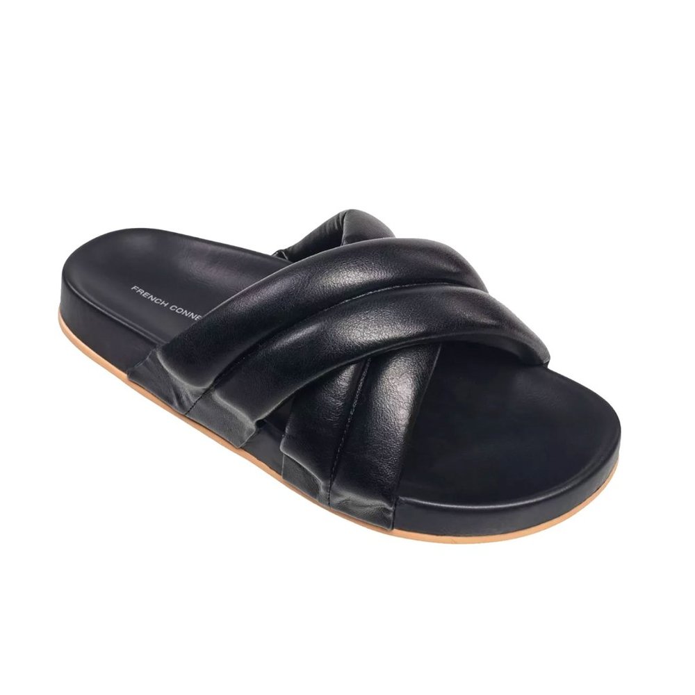 French Connection Hayden Criss Cross Slide Sandals, Size 8, NWOB